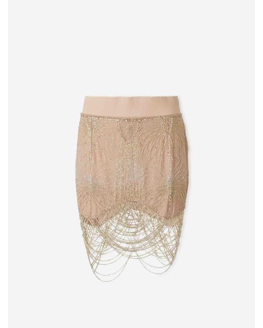 The Attico White Silk Mini Skirt