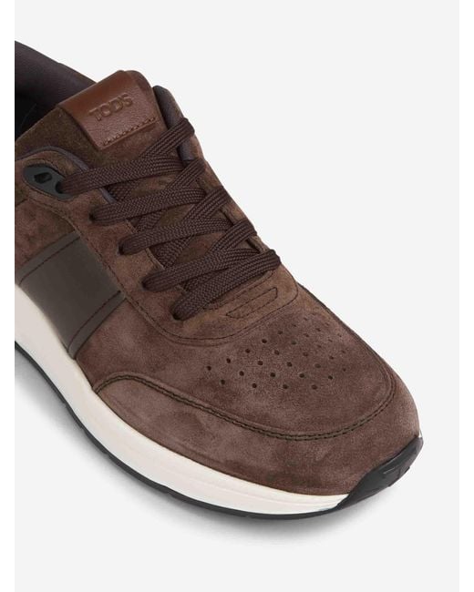 Tod's Brown Suede Sneakers for men