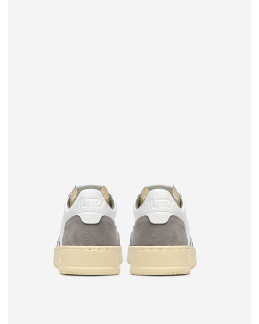Autry White Medalist Low Soflea Sue Wht Greygn Shoe for men