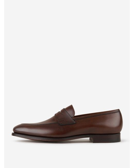 Crockett and Jones Brown Sydney Loafers for men