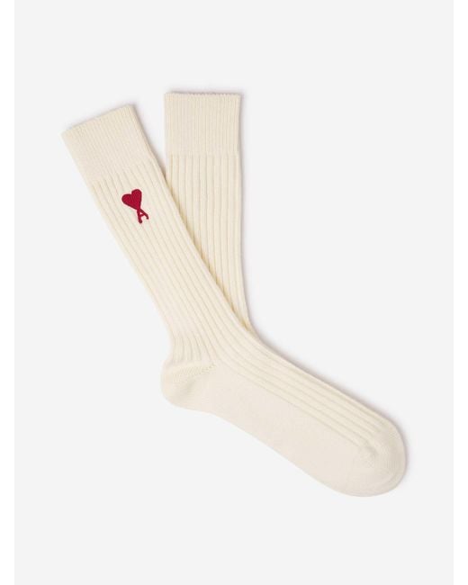 AMI Natural Plain Cotton Socks for men