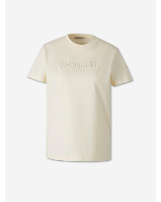 T-Shirt En Coton Moncler en coloris White