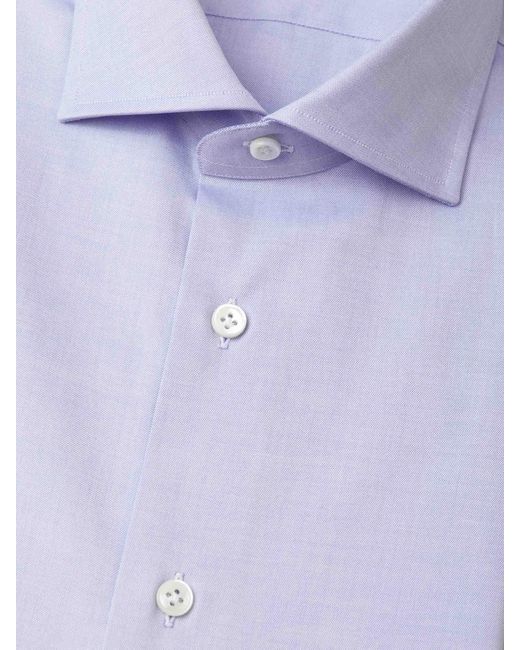 Santa Eulalia Blue Cotton Oxford Shirt for men