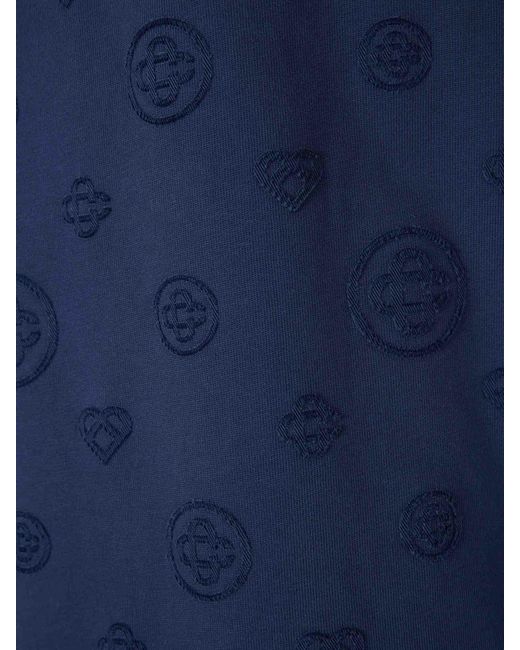 Casablanca Blue Round Neck T-Shirt for men