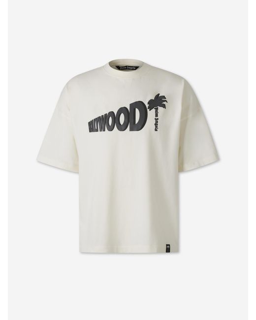 Palm Angels White Short Sleeve T-Shirt for men
