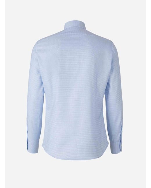 Santa Eulalia Blue Houndstooth Shirt for men