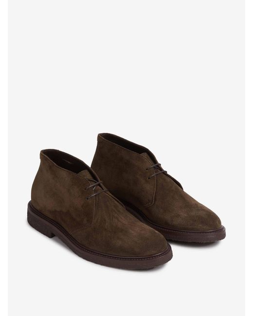 Henderson Brown Suede Boots for men