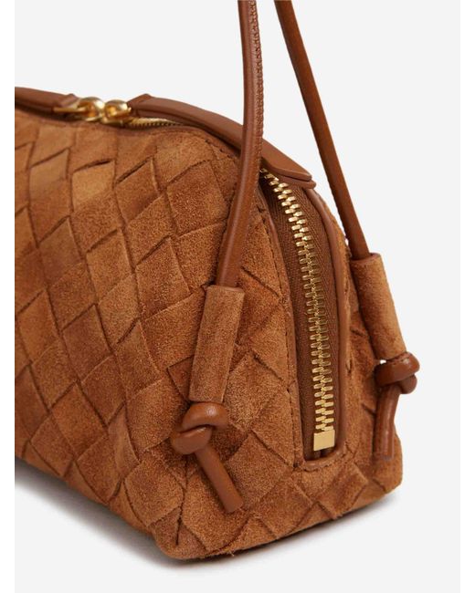 Bottega Veneta White Concert Suede Handbag