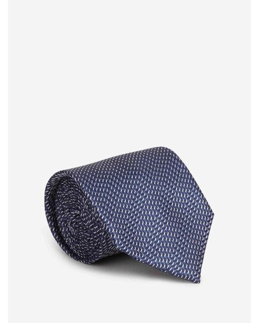 Brioni Blue Textured Tie for men