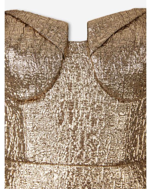 Roland Mouret Natural Jacquard Maxi Dress