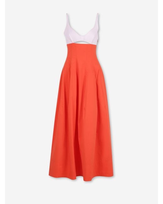 Jonathan Simkhai Red Maddy Midi Dress
