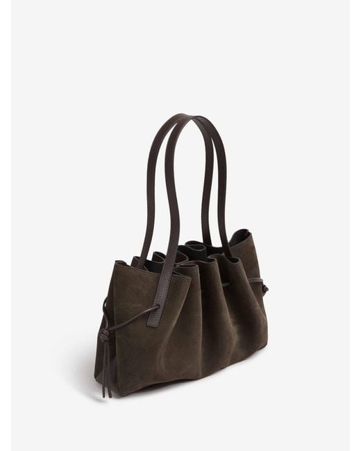 Yuzefi Black Scallop Shoulder Bag