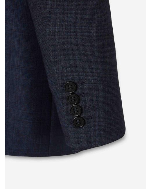 Canali Blue Straight Wool Suit for men
