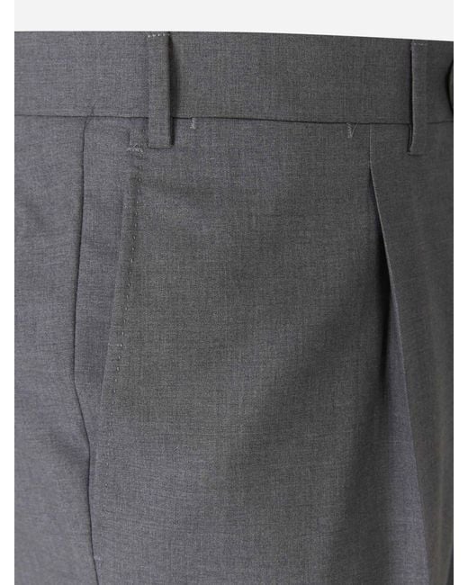 Canali Gray Formal Wool Trousers for men