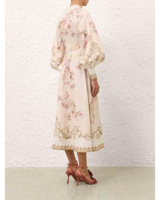 Zimmermann Natural Midi Dress