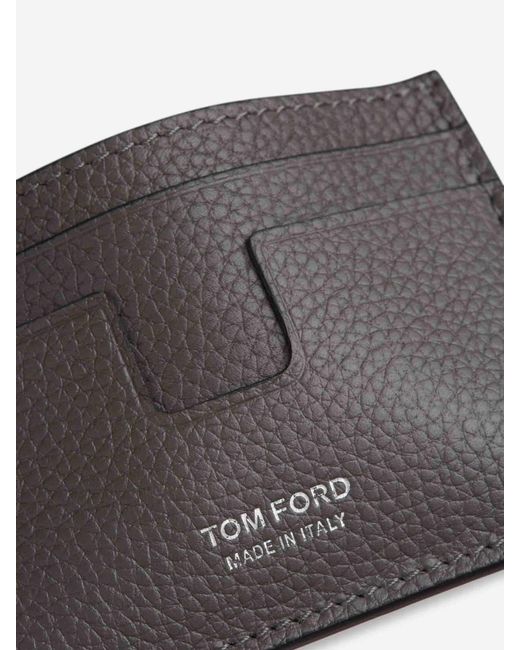 Tom Ford White Leather Card Holder for men