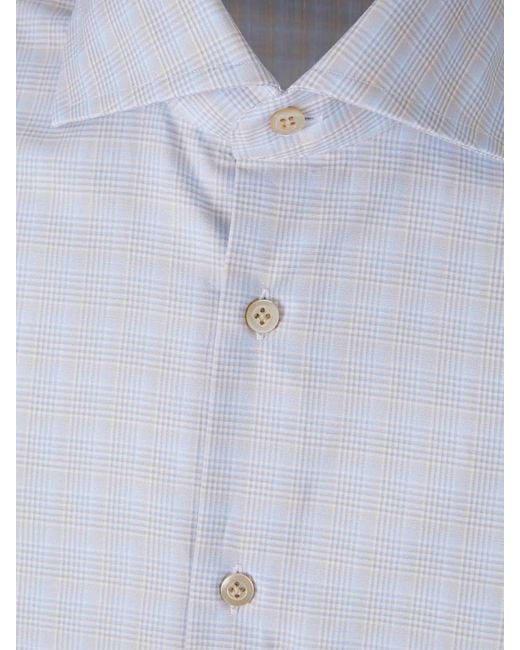 Santa Eulalia Blue Plaid Shirt for men