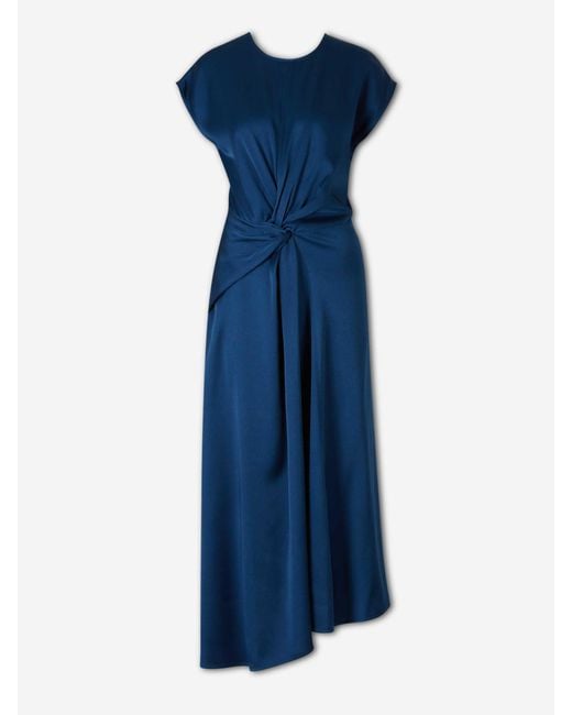Victoria Beckham Blue Aria Midi Dress