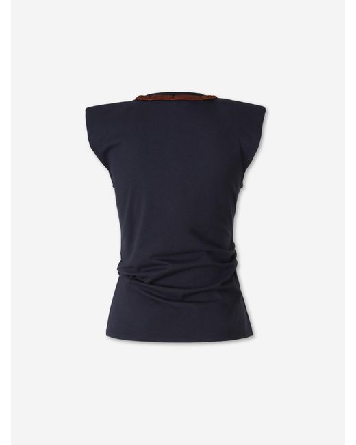 Dorothee Schumacher Blue Plain T-Shirt With Bow