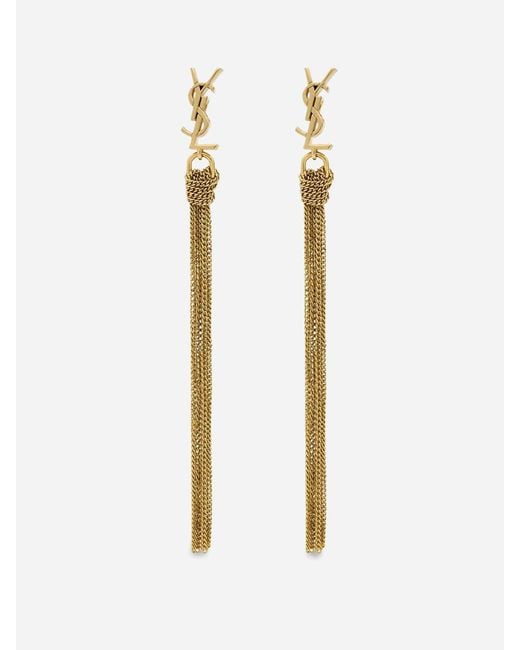 Boucles D'Oreilles Cassandre Saint Laurent en coloris White