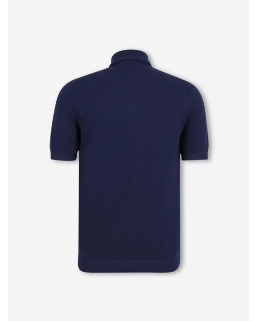Santa Eulalia Blue Polo Knit Cotton for men