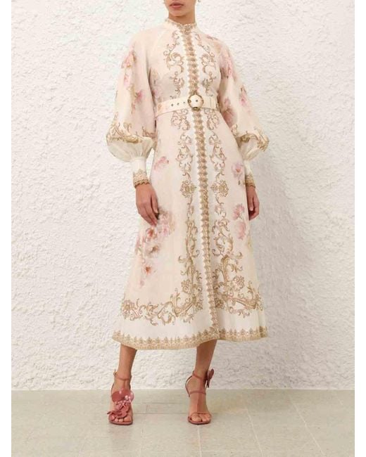Zimmermann Natural Midi Dress