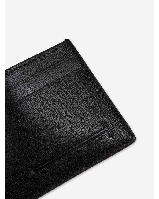 Tom Ford White Leather Cardholder for men