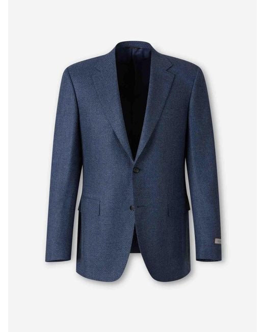 Canali Blue Blazer Straight for men
