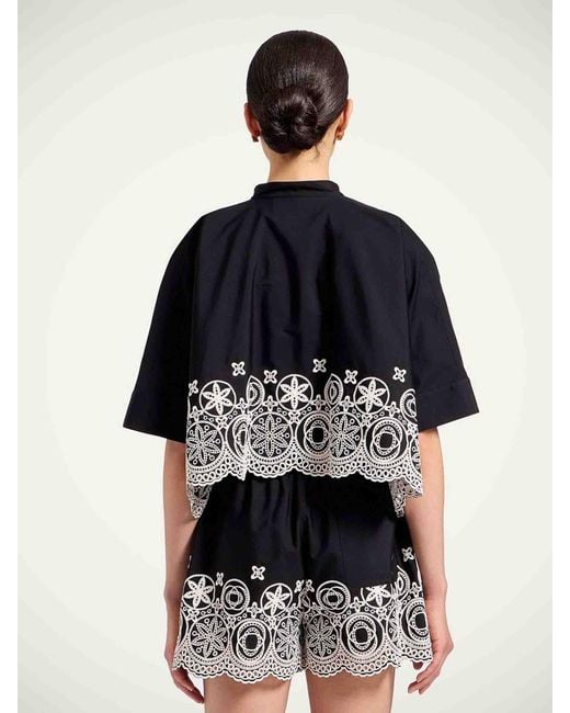 LaDoubleJ Black Mini Scarf Blouse