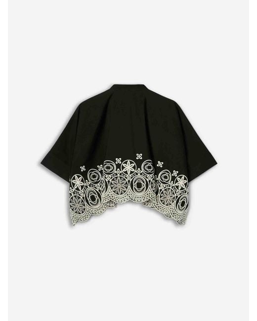 LaDoubleJ Black Mini Scarf Blouse