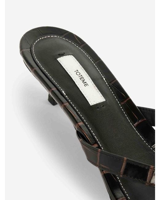 Totême White Leather Sandals