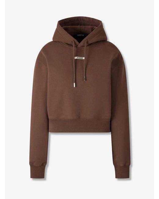 Felpa Con Cappuccio di Jacquemus in Brown