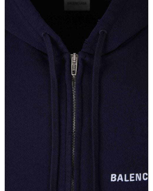 Balenciaga Blue Sweatshirt Logo Painting for men