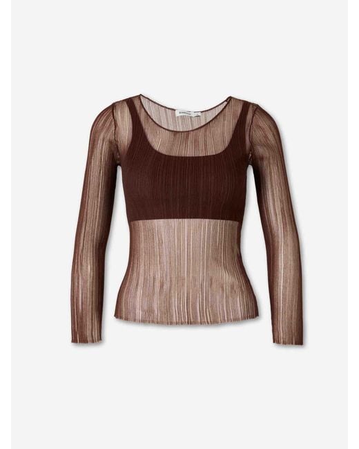 Jonathan Simkhai Brown Top Leonie