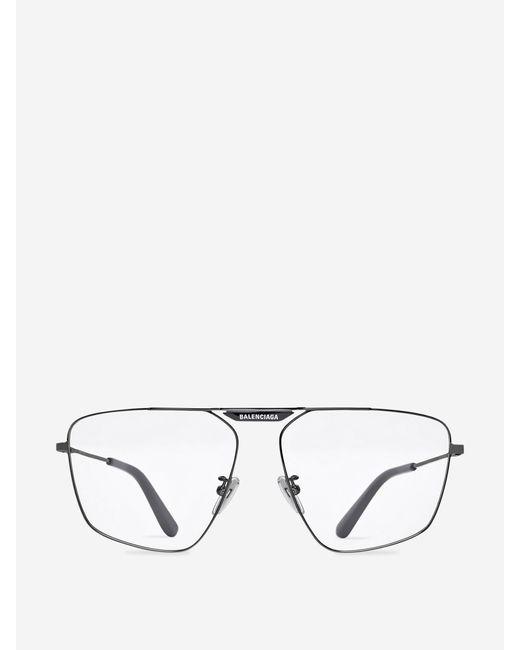 Occhiali Da Sole Tag 2.0 Navigator di Balenciaga in White da Uomo