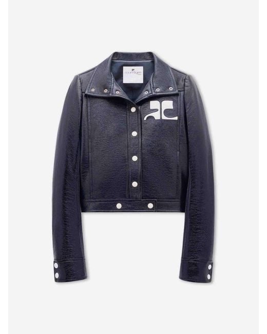 Courreges Blue Vinyl Jacket Reissue