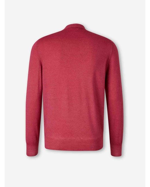 Santa Eulalia Red V-Neck Sweater for men