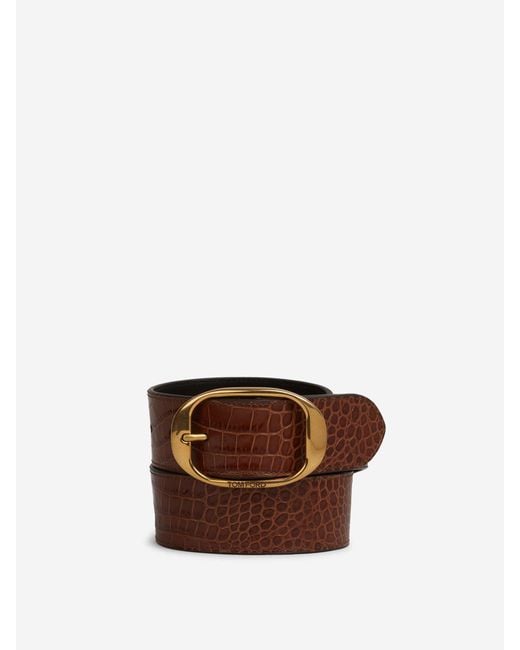 Tom Ford Brown Printed Belt for men