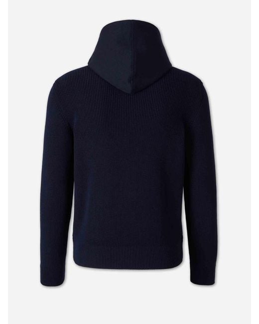 Gran Sasso Blue Zip-Up Hoodie for men