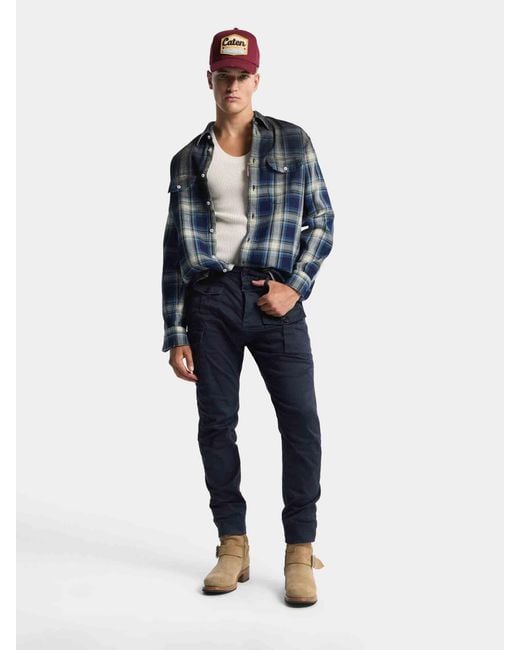 DSquared² Blue Sexy Cargo Pants for men