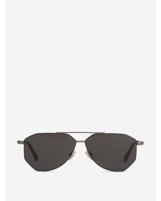 Bottega Veneta Gray Aviator Sunglasses