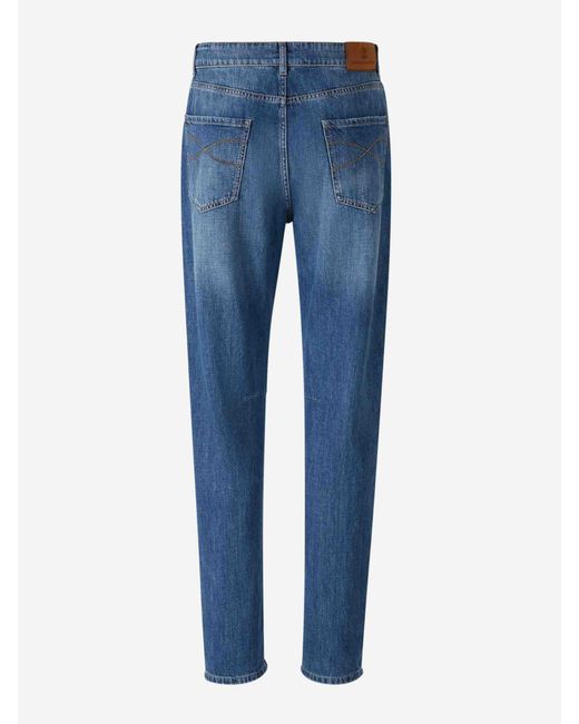 Jeans Droits Leisure Brunello Cucinelli pour homme en coloris Blue