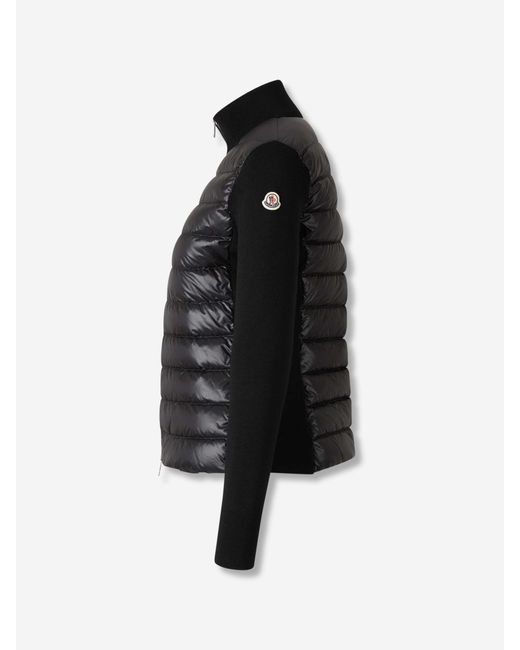 Cárdigan Cremallera Lana Moncler de color Black