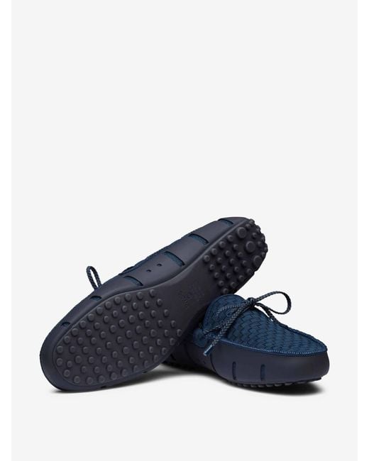 Swims Blue Lace-Up Boat Shoes for men
