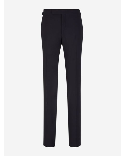 Tom Ford Blue Plain Wool Suit for men