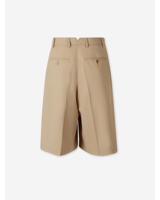 AMI Natural Bermuda Shorts, Wool Clips for men