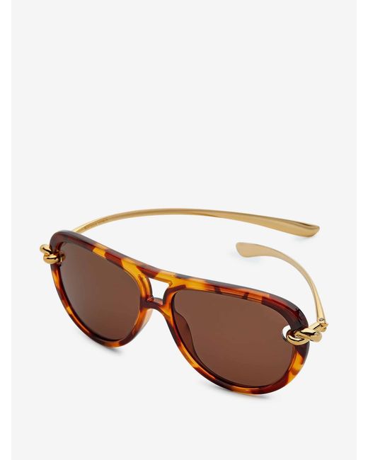 Bottega Veneta Brown Knot Sunglasses for men
