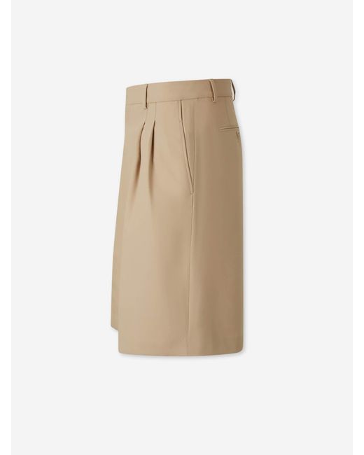 AMI Natural Bermuda Shorts, Wool Clips for men