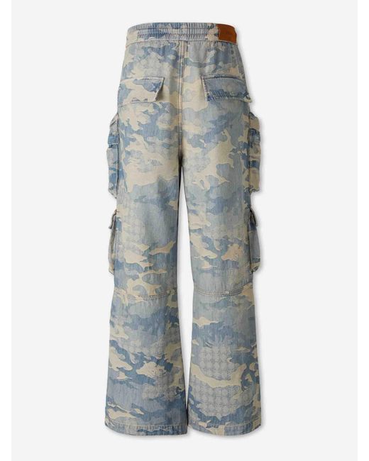 Amiri Blue Wide Leg Jeans Cargo for men