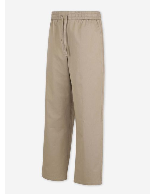 AMI Natural Wide Leg Trousers for men